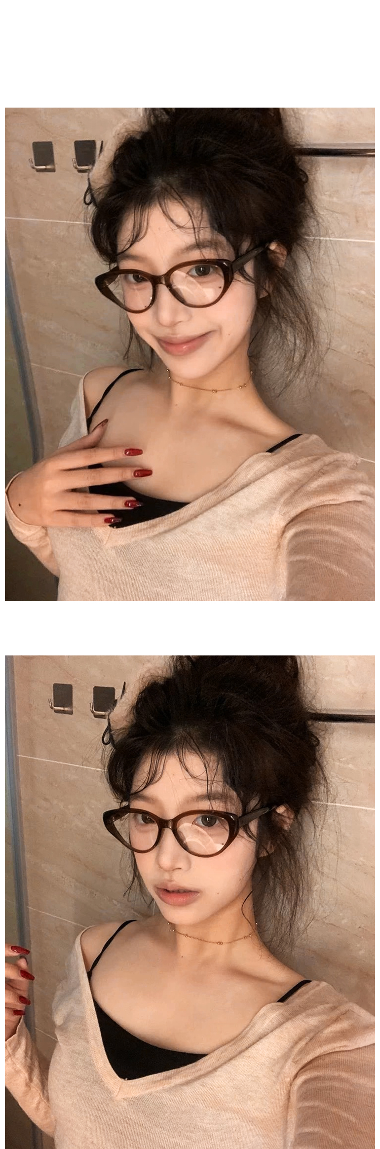 니스텔 뾰족 뿔테 안경 상세 이미지 4